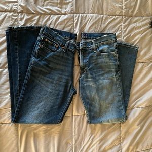 Two pairs men’s Lucky Brand jeans 363 Vintage Straight 32 GUC
